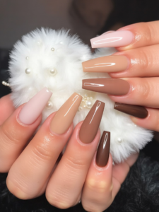 20 Fall Nude Nails 2025 Ideas That Are Simple Elegant Almond Square Glitter Chrome Cute Designs