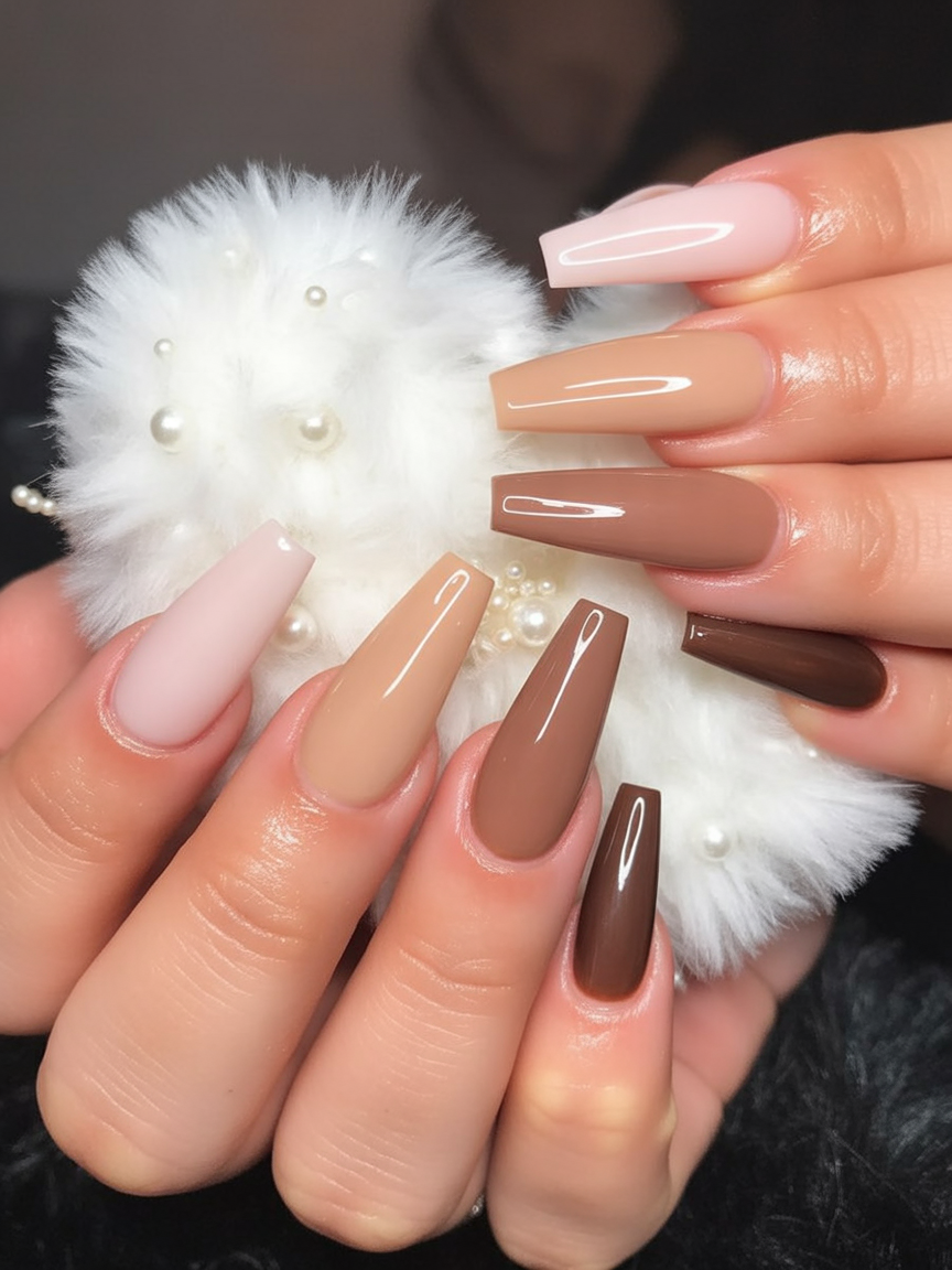 20 Fall Nude Nails 2025 Ideas That Are Simple Elegant Almond Square Glitter Chrome Cute Designs