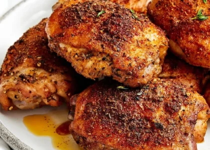 Crispy Baked Chicken Thighs