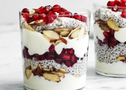 Pomegranate Chia Pudding Parfait