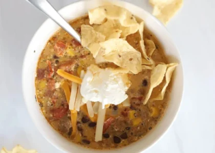 Best Creamy Crockpot Taco Soup
