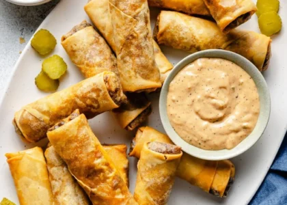 Cheeseburger Eggrolls